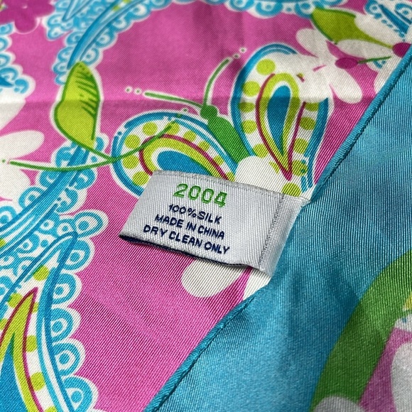 Lilly Pulitzer 100% Silk 2004 Made for Ford 56” x 13” Scarf - Perfect Condition - Picture 5 of 6